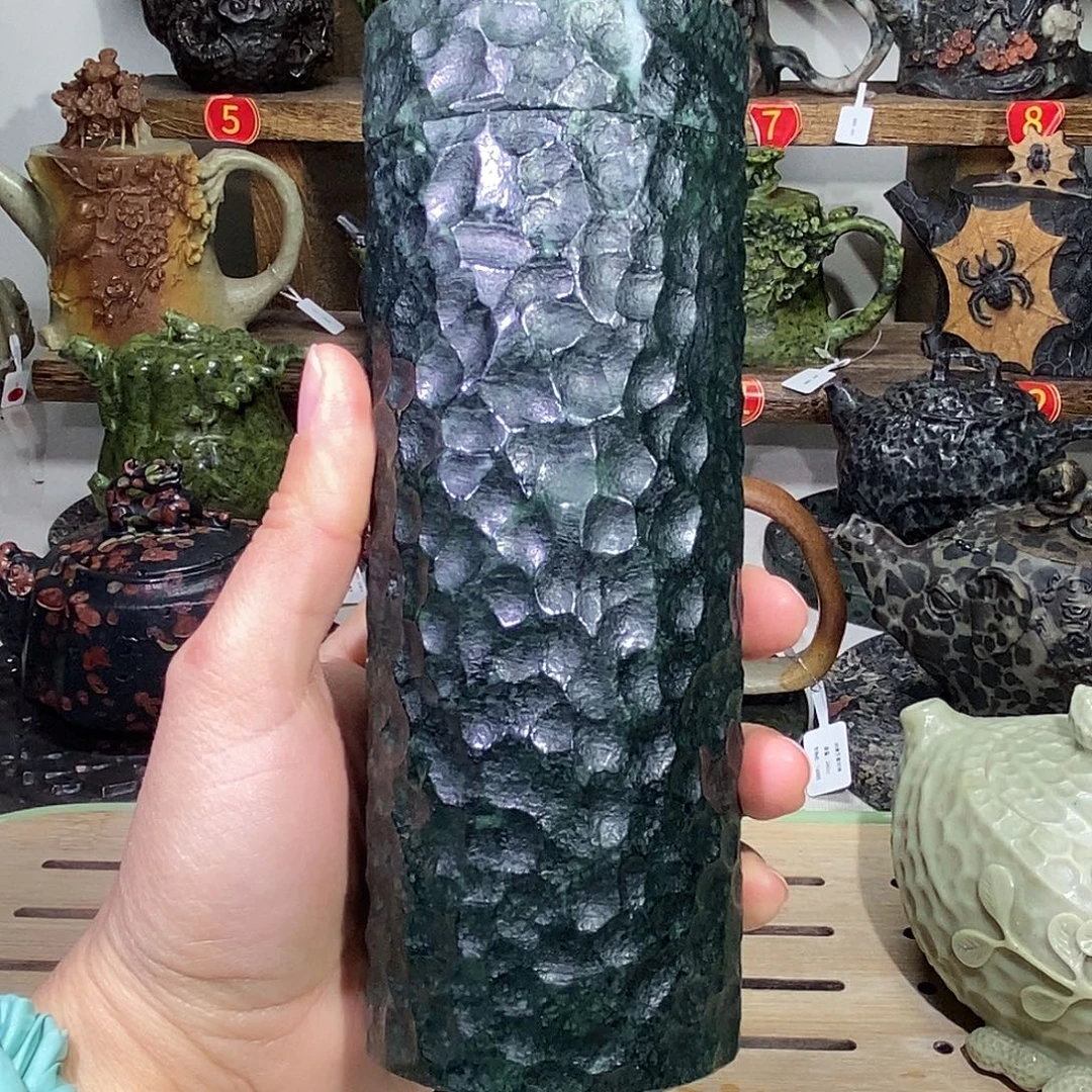 蛇纹石玉老板杯240cc