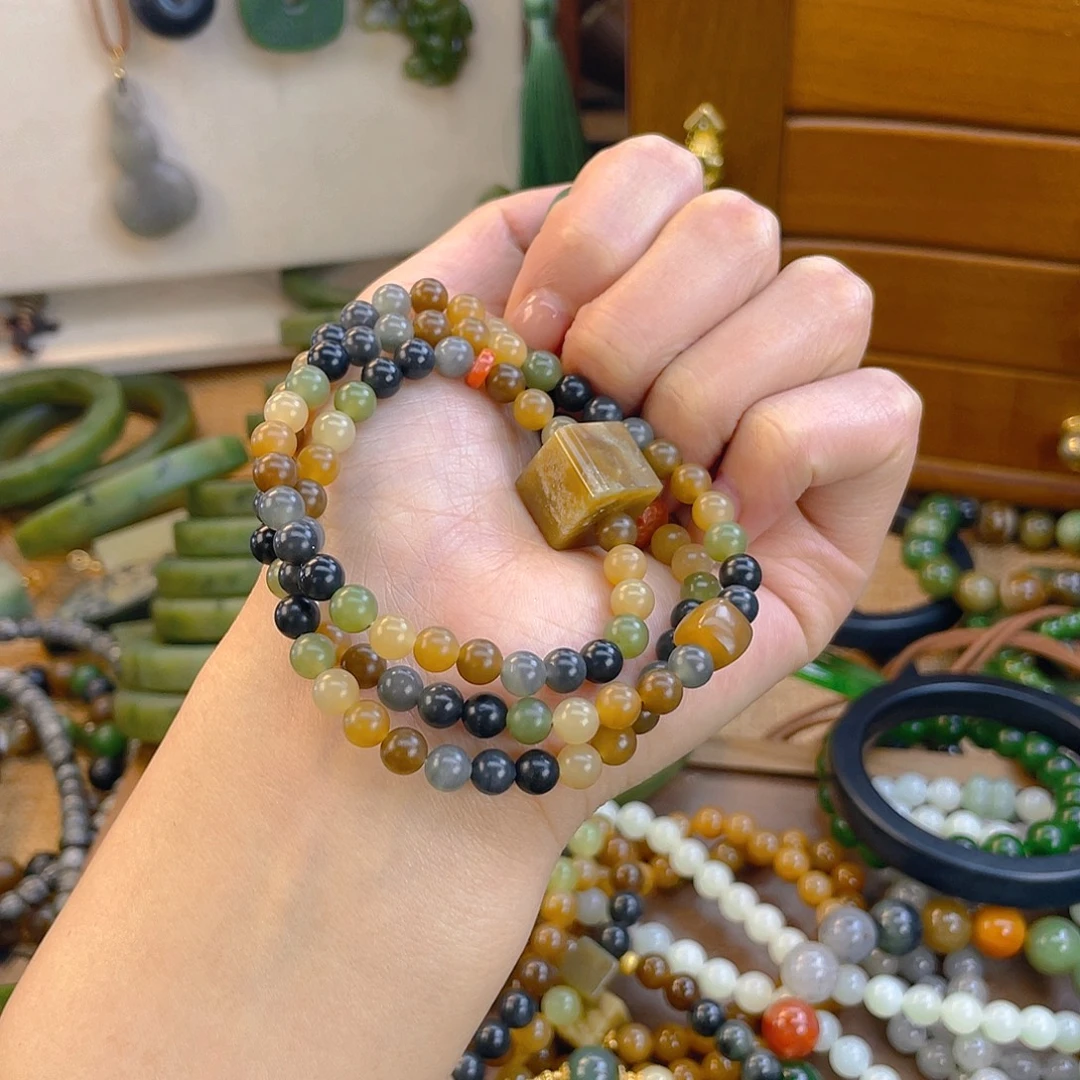 和田玉未镶嵌手链