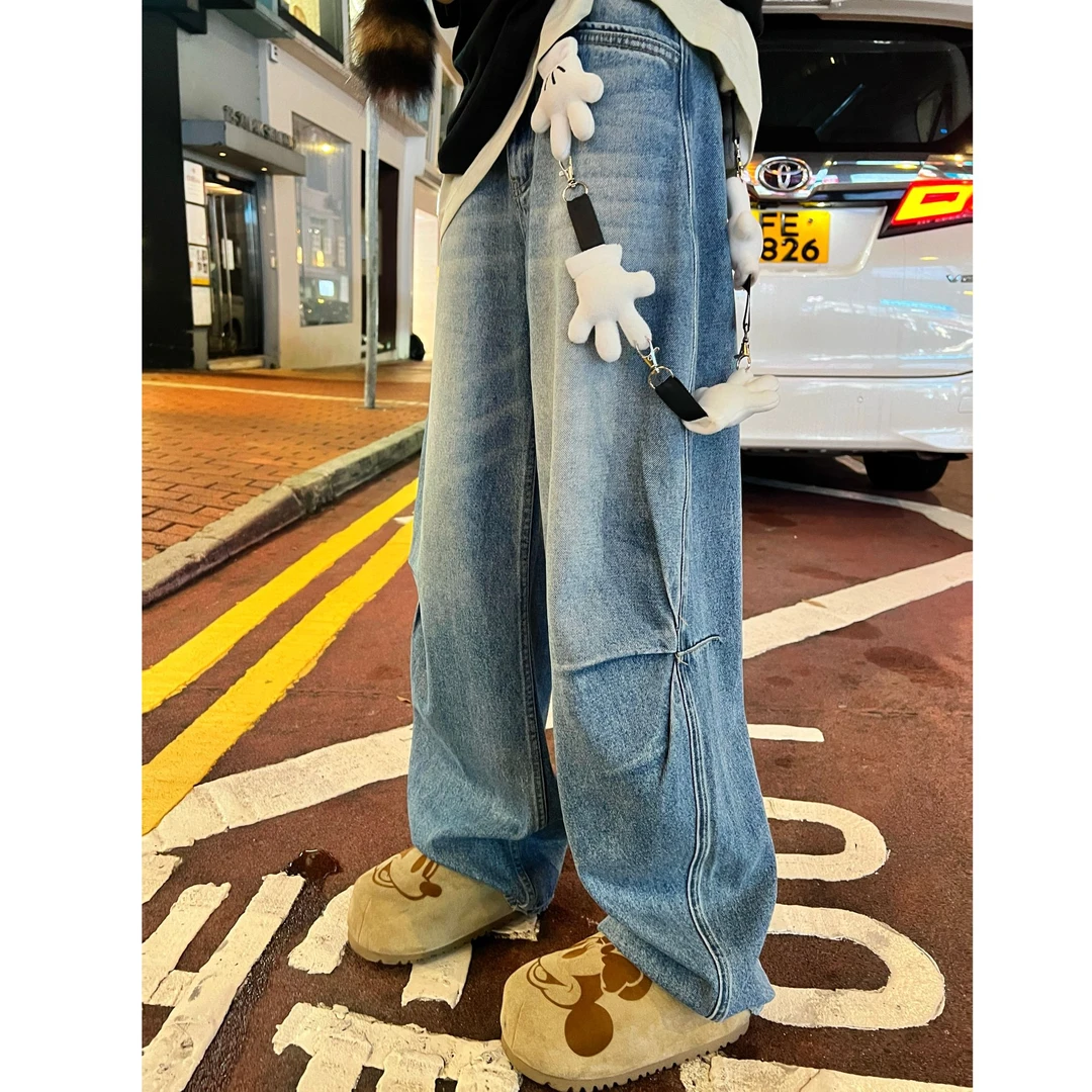 【陶格】春夏新款 设计款清爽洗水牛仔直通裤 25A1K644