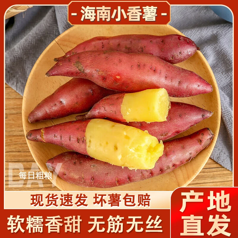 海南小香薯 5斤装产地直发板栗小红薯新鲜食用地瓜手指番薯甜
