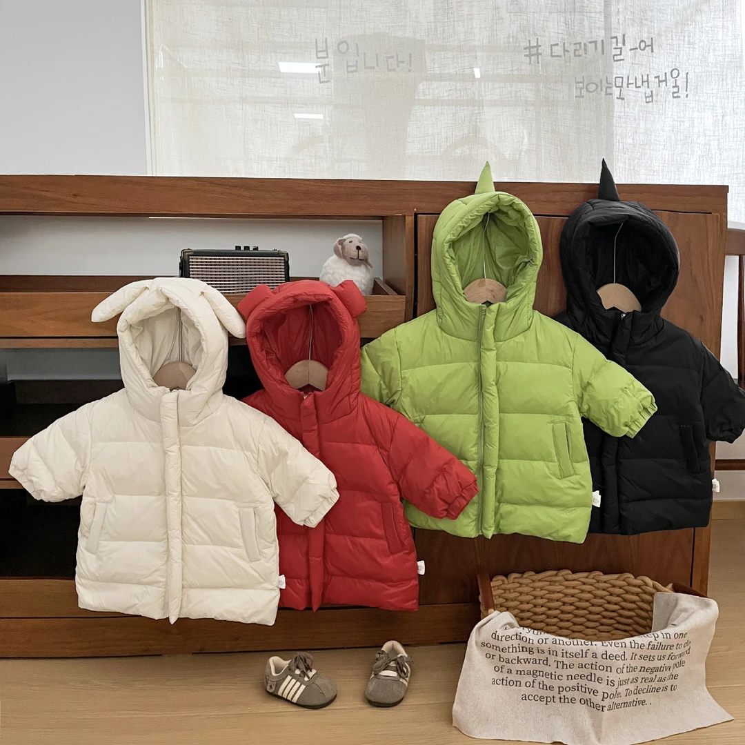 韩国童装宝宝羽绒服冬季新款洋气男女童可爱周岁婴儿轻薄新年外套