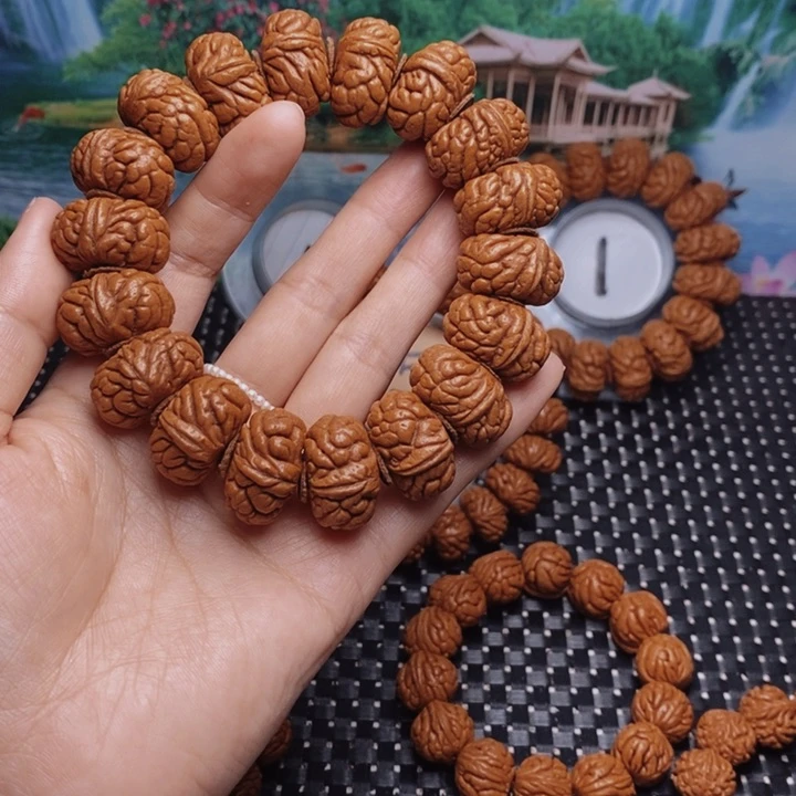桃核手串均**化龙纹桃核