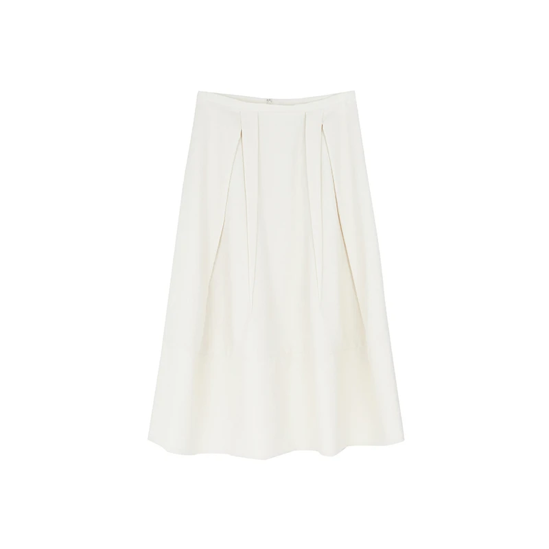 CHALK&THREAD褶皱肌理褶裥半裙