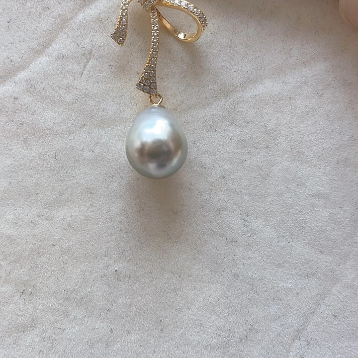 海水珍珠吊坠(不含链)银S925镶嵌