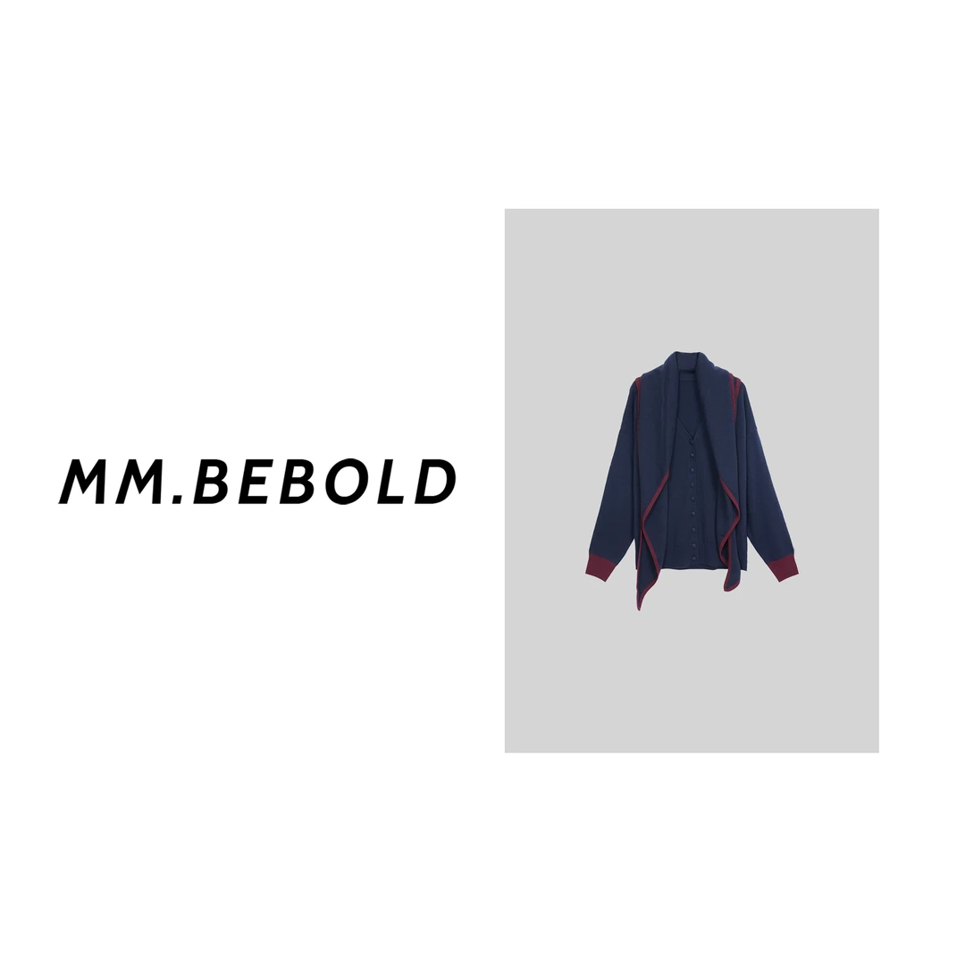 【妙姐精选】预见 羊毛 100 法式慵懒披肩一体针织上衣LJL258139