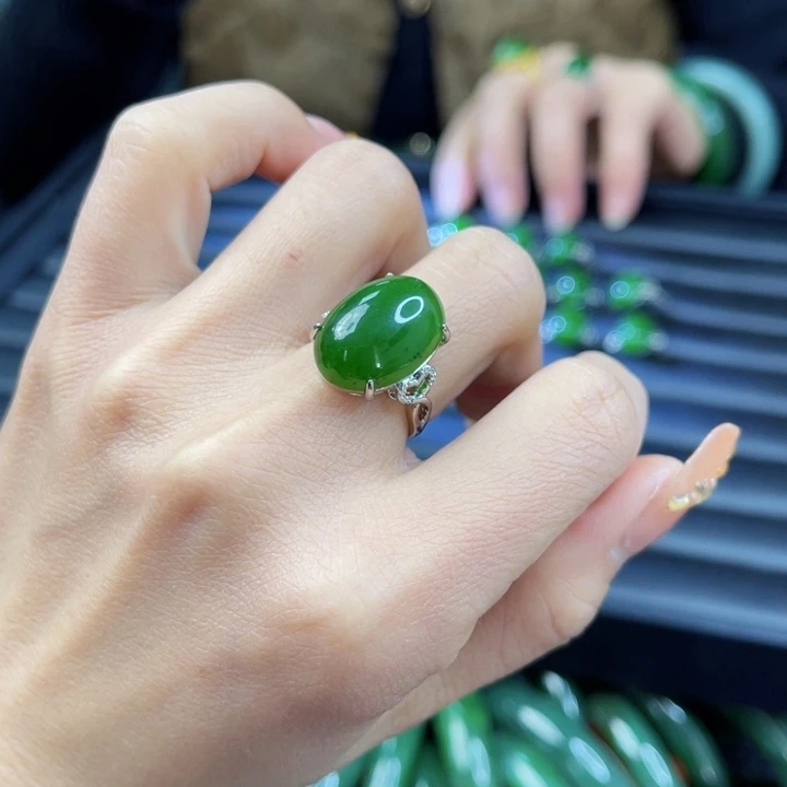 【闪购商品】和田玉（碧玉）戒指合金