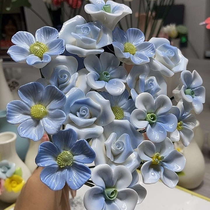 陶瓷纯手工捏花设计