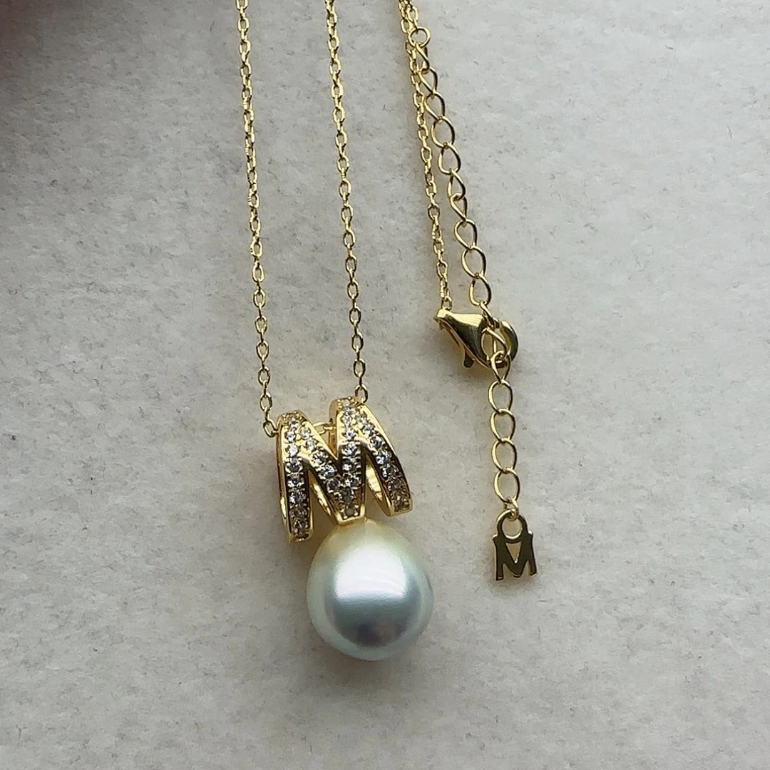 海水珍珠银S925镶嵌套链115