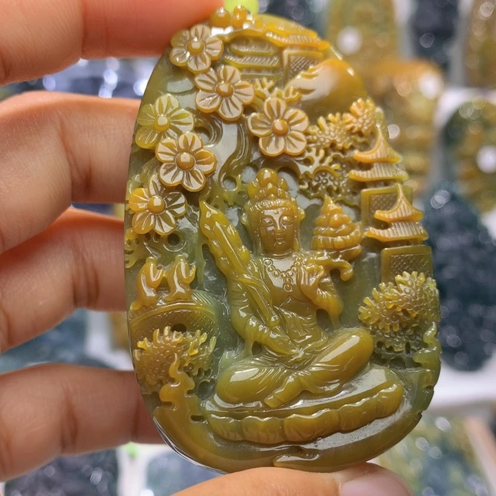 翡翠未镶嵌吊坠(不含链)流***明