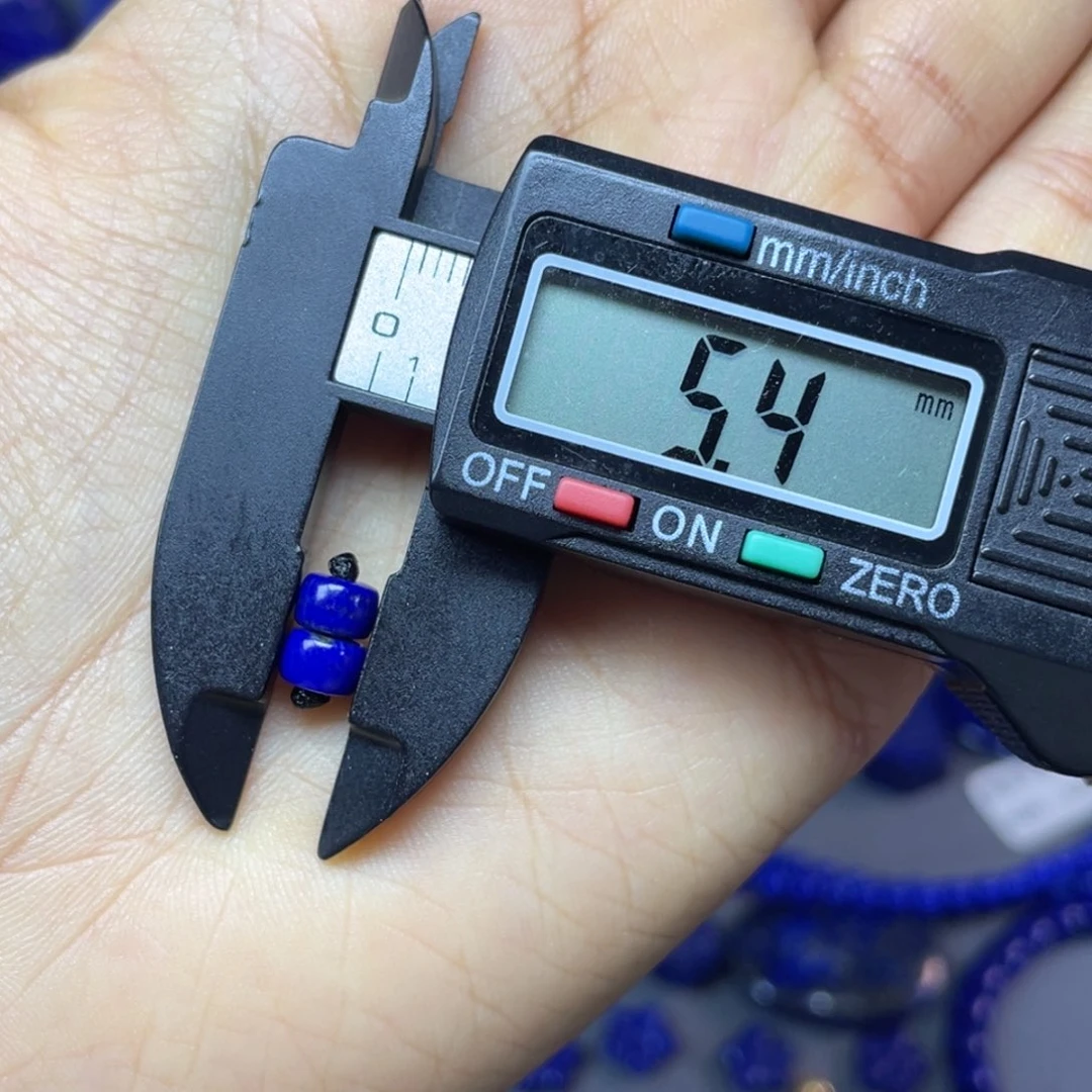 青金石未镶嵌5×3mm直切对珠配饰