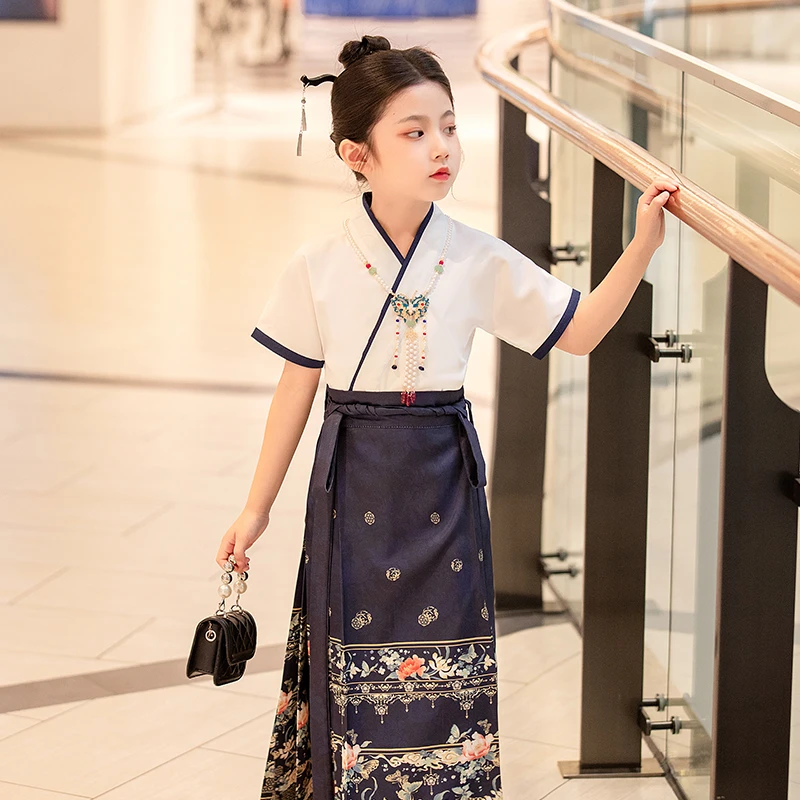 【芳华红色蓝色】国风系列单马面裙子