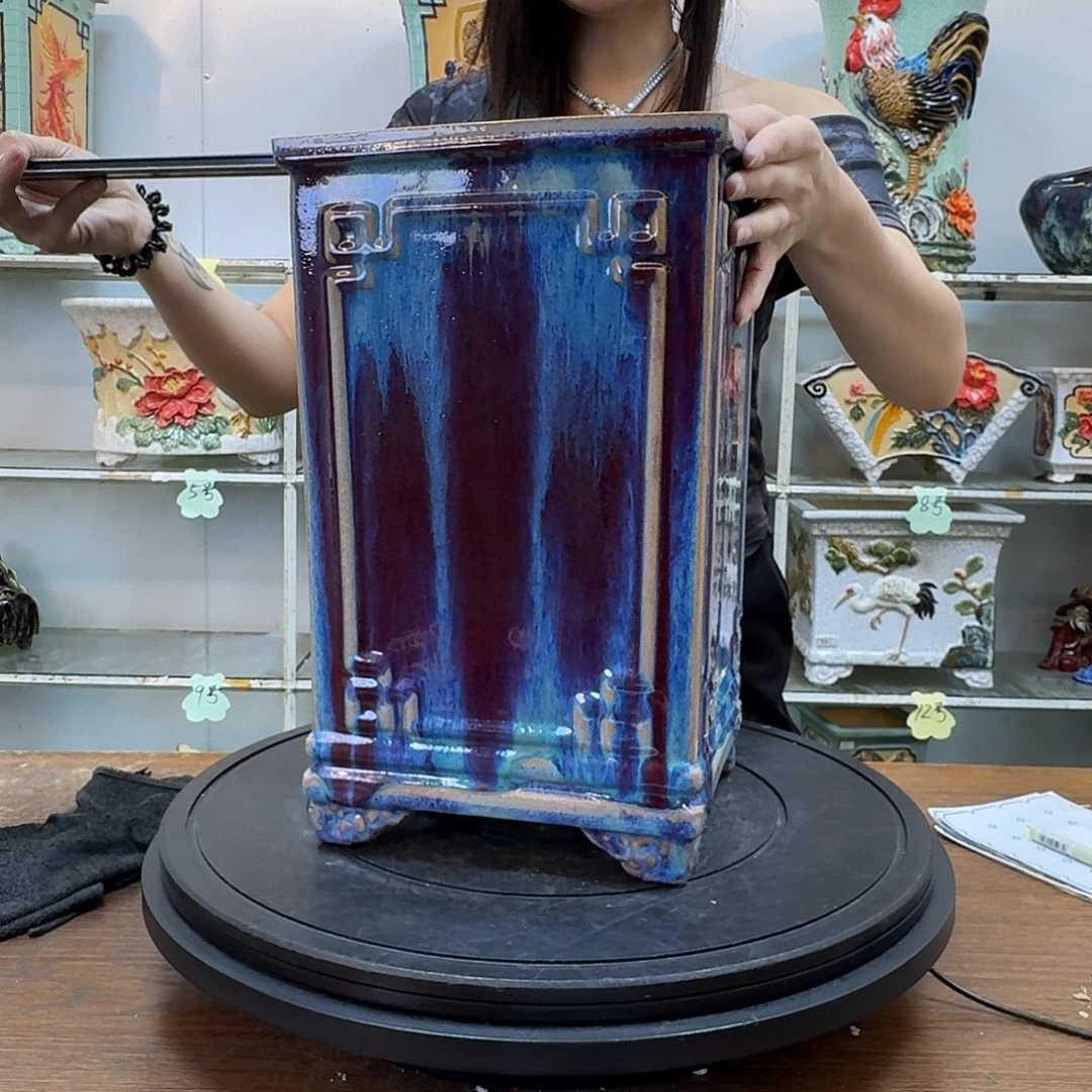 霸***1无花朵石湾盆150陶泥花盆