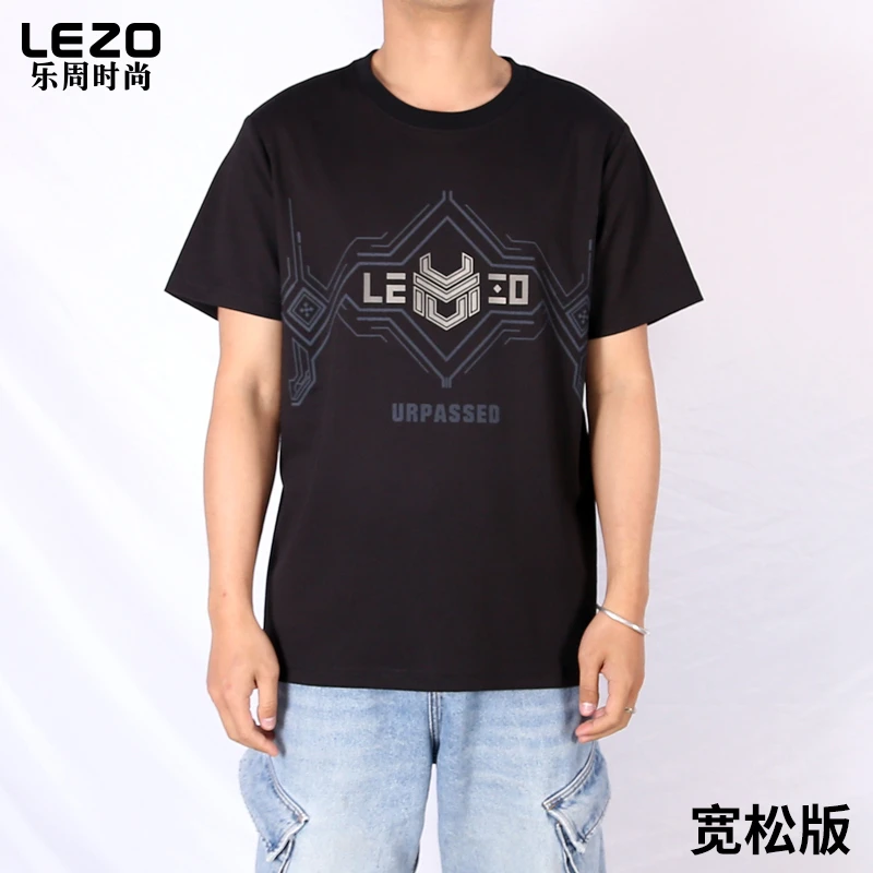 LEZO乐周时尚男装短袖圆领T恤L25234081