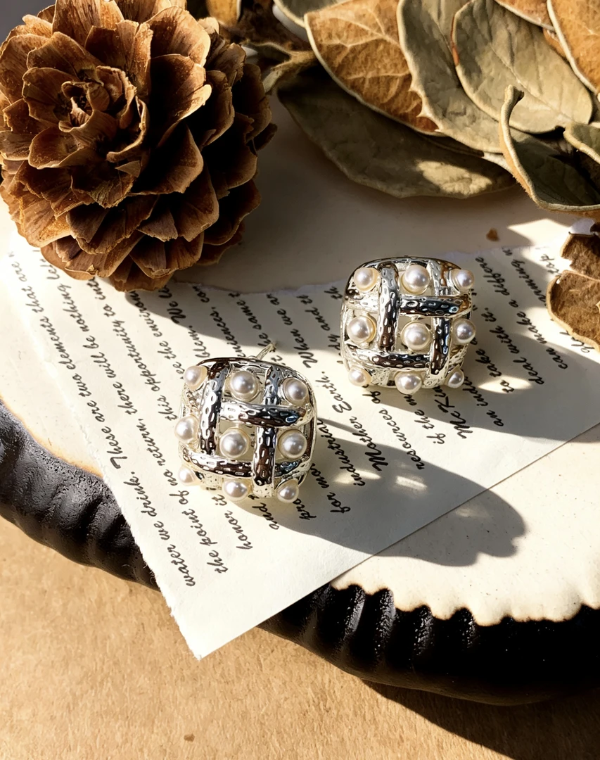 925银银制品 BaiWan《月壤》016 2025新年通体银足银本命年银色耳钉
