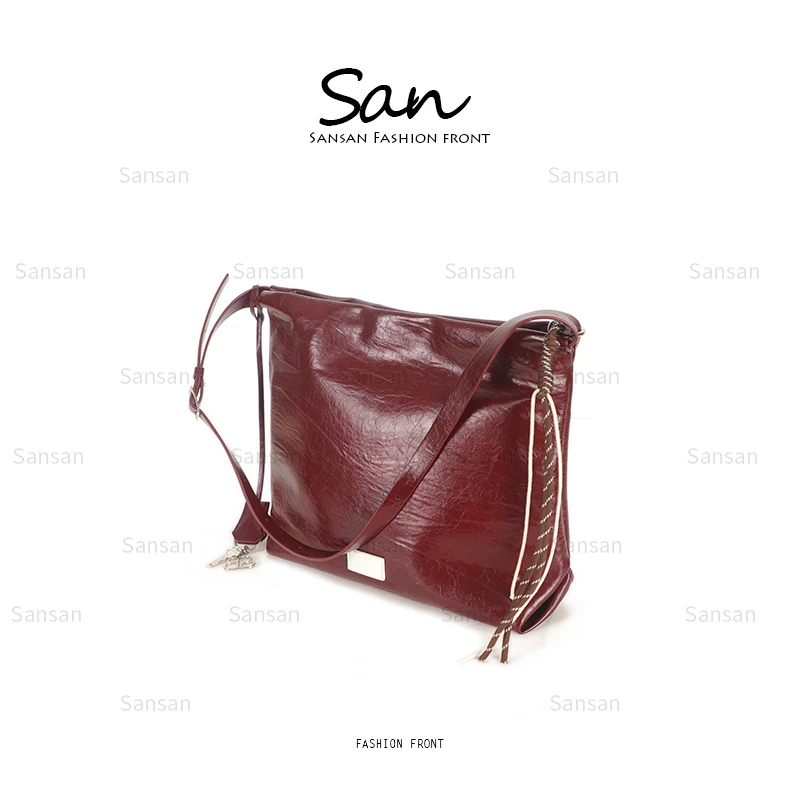 【SANSAN】收提红色小包单肩包A74