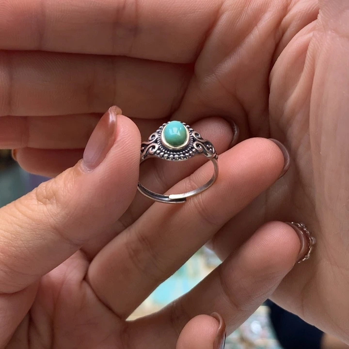 绿松石银S925镶嵌配饰