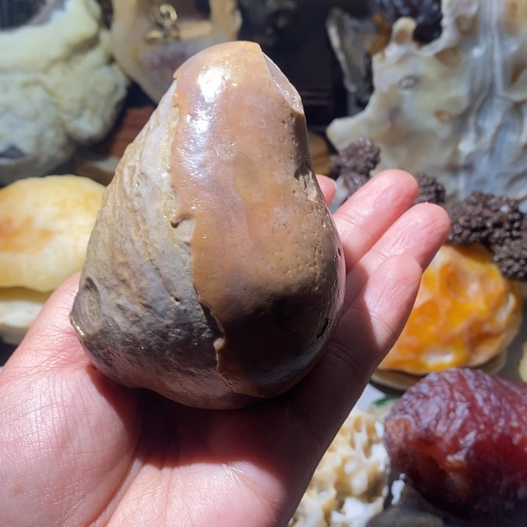 石材响石玛瑙手把件