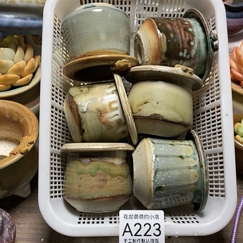 紫砂花盆223微瑕品口径5.5左右