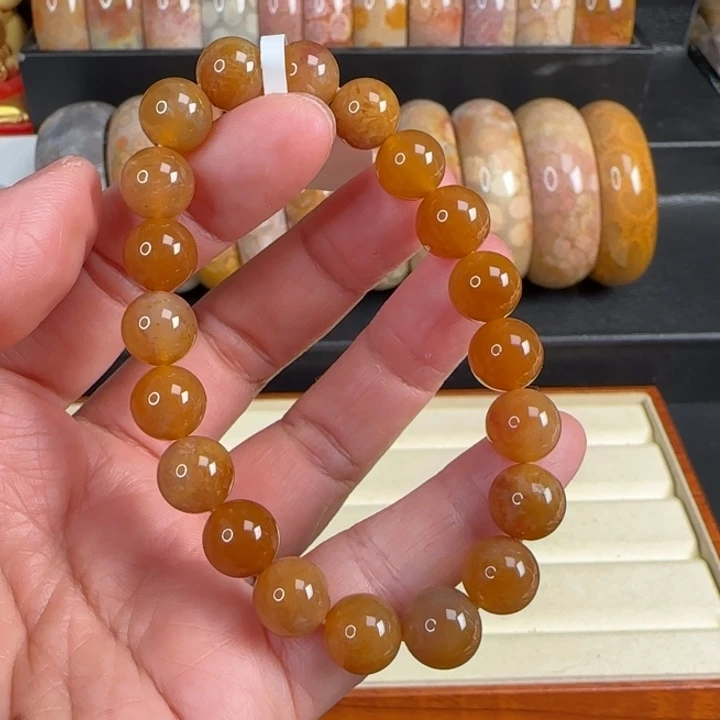 硅化玉颈饰未镶嵌10mm手链
