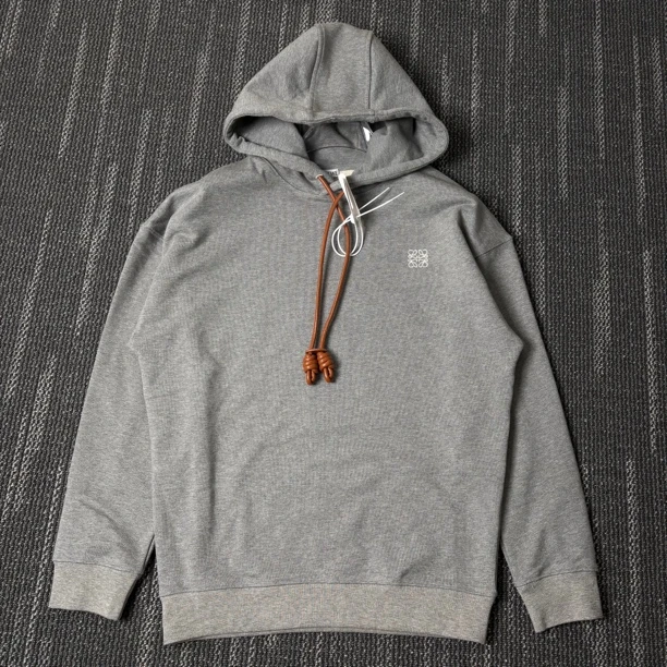 99新 LOEWE/罗意威 刺绣logo纯色连帽卫衣/尺码OS S码