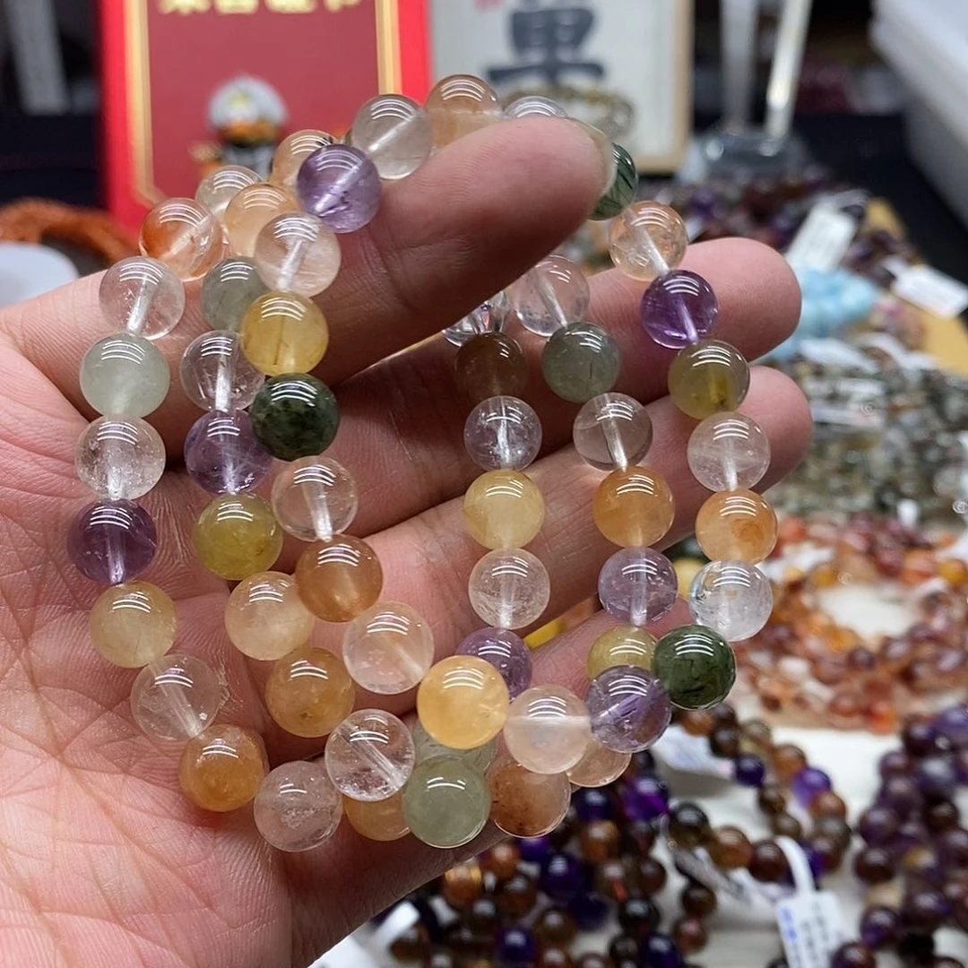 水晶手链未镶嵌多样性发货发一条
