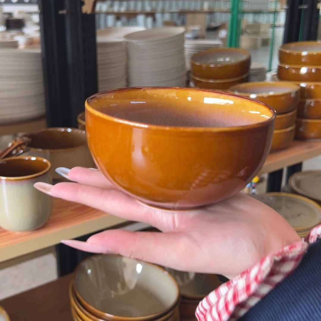 新骨瓷134微瑕曼谷棕 5寸米饭碗