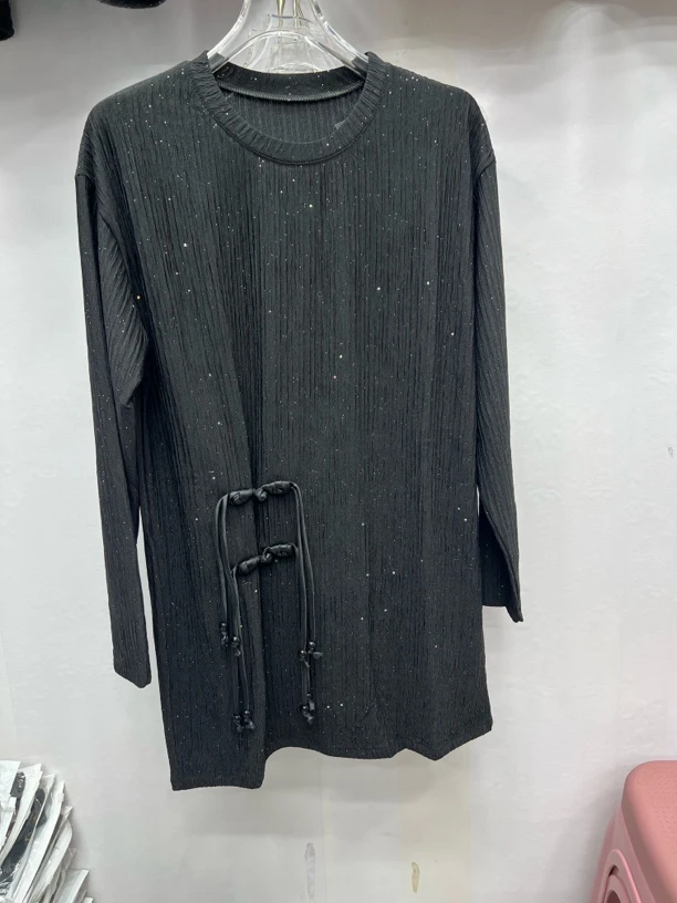 星空圆领长款大衫