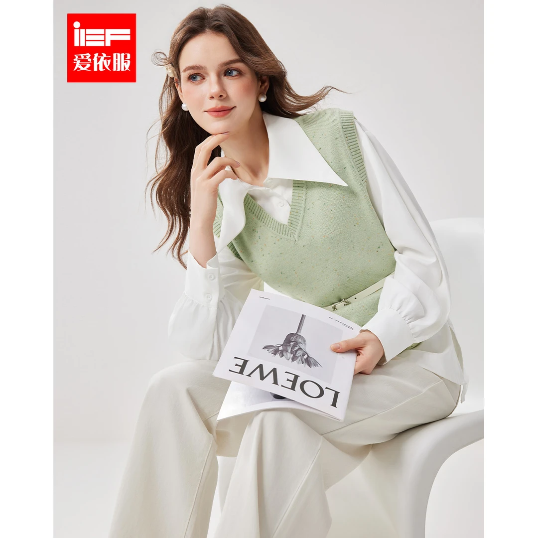 【商场同款新品】IEF/爱依服2025春季新款风优雅两件套上衣欧若风