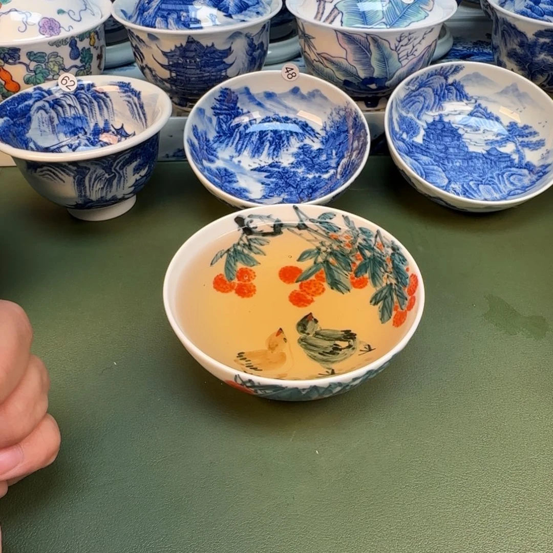 纯手工纯手绘茶具石头75