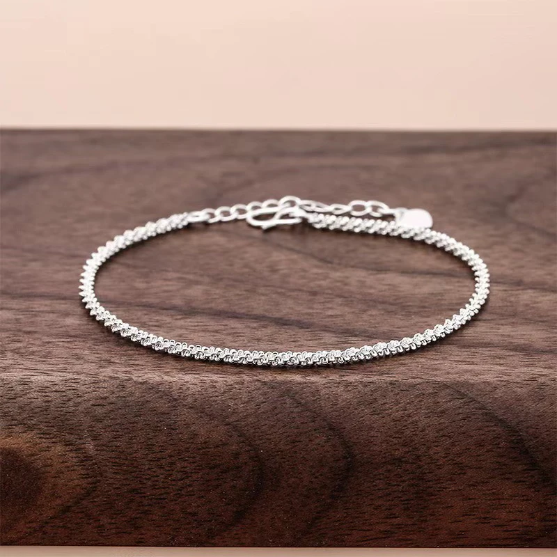 足银手链 银色饰品 满天星 062