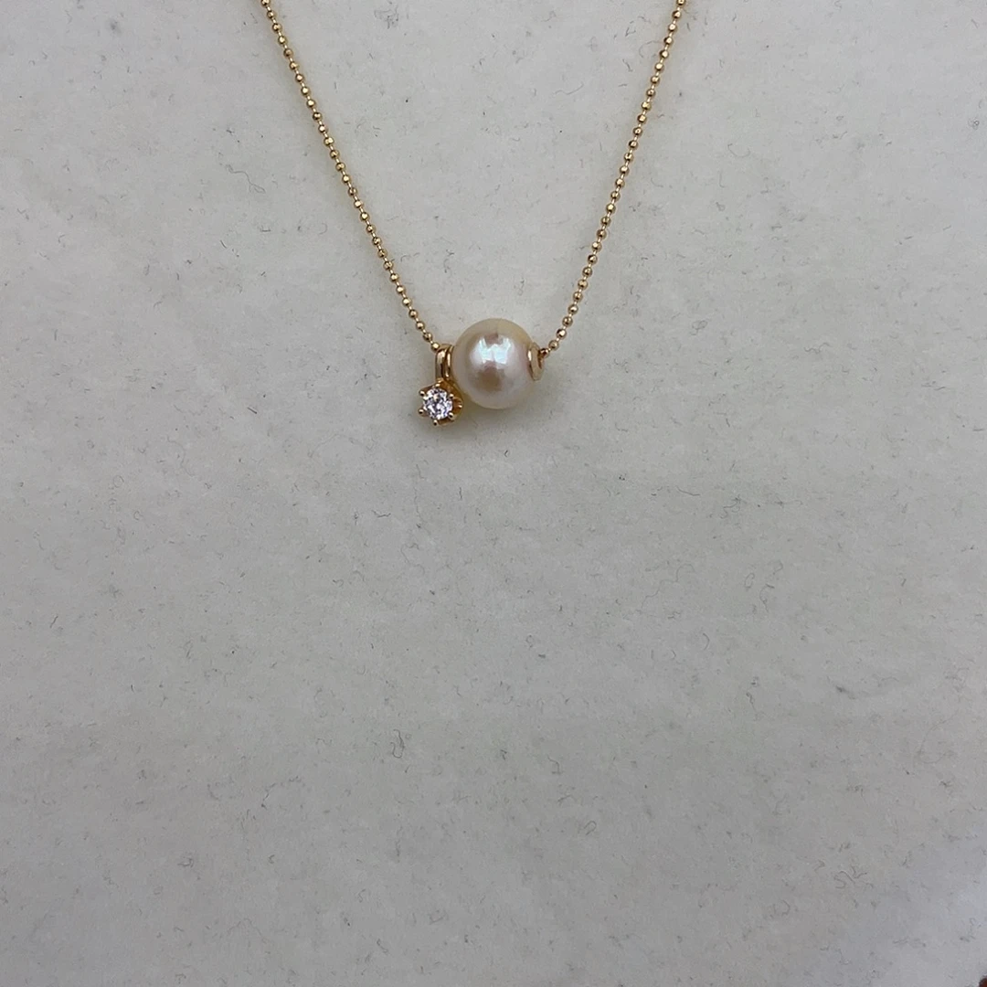 海水珍珠银S925镶嵌颈饰