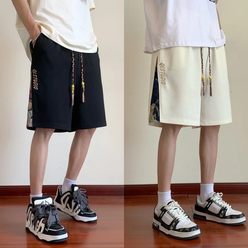 美式重磅运动短裤男夏季2025新款大码篮球中裤潮牌休闲宽松五分裤