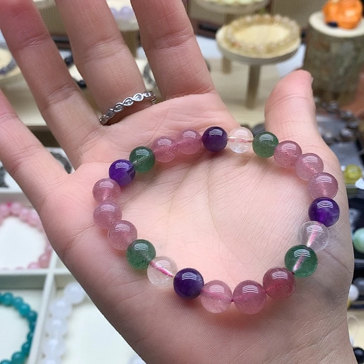 未镶嵌手链水晶多宝草莓