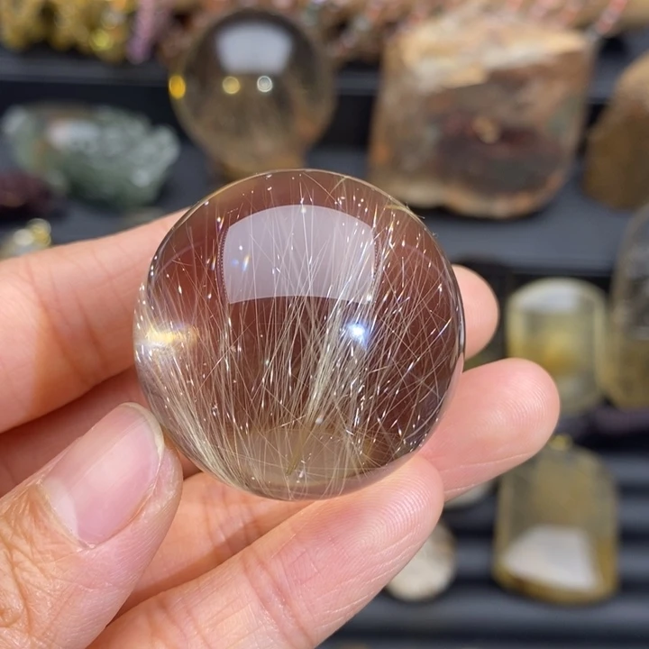 金发晶球未镶嵌水晶大*