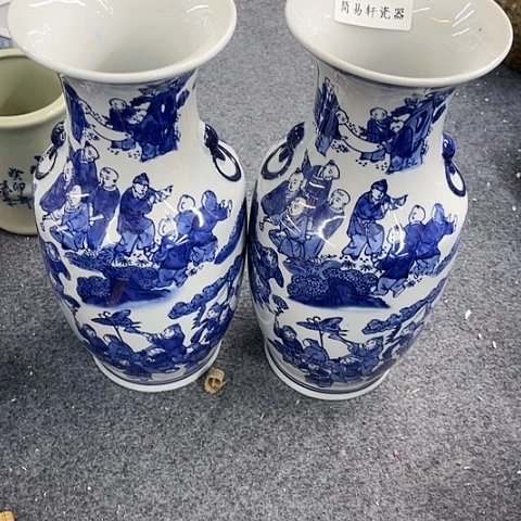 摆件唇***财陶瓷制品摆件一对…