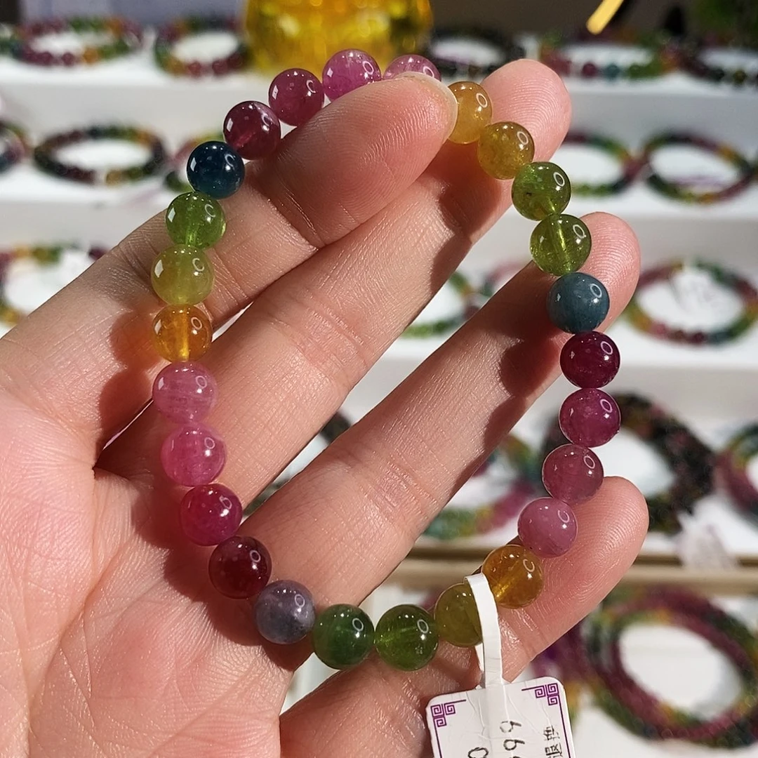 碧玺未镶嵌手链G2645070素圈颜色微差