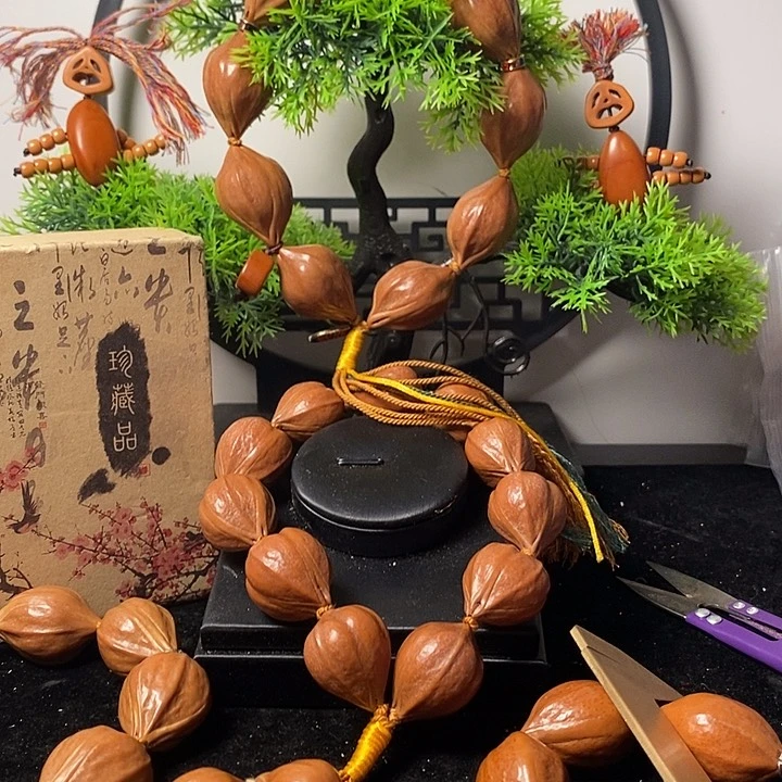 橄榄核手串/手链2.3鸡血红鹦鹉手持9 2