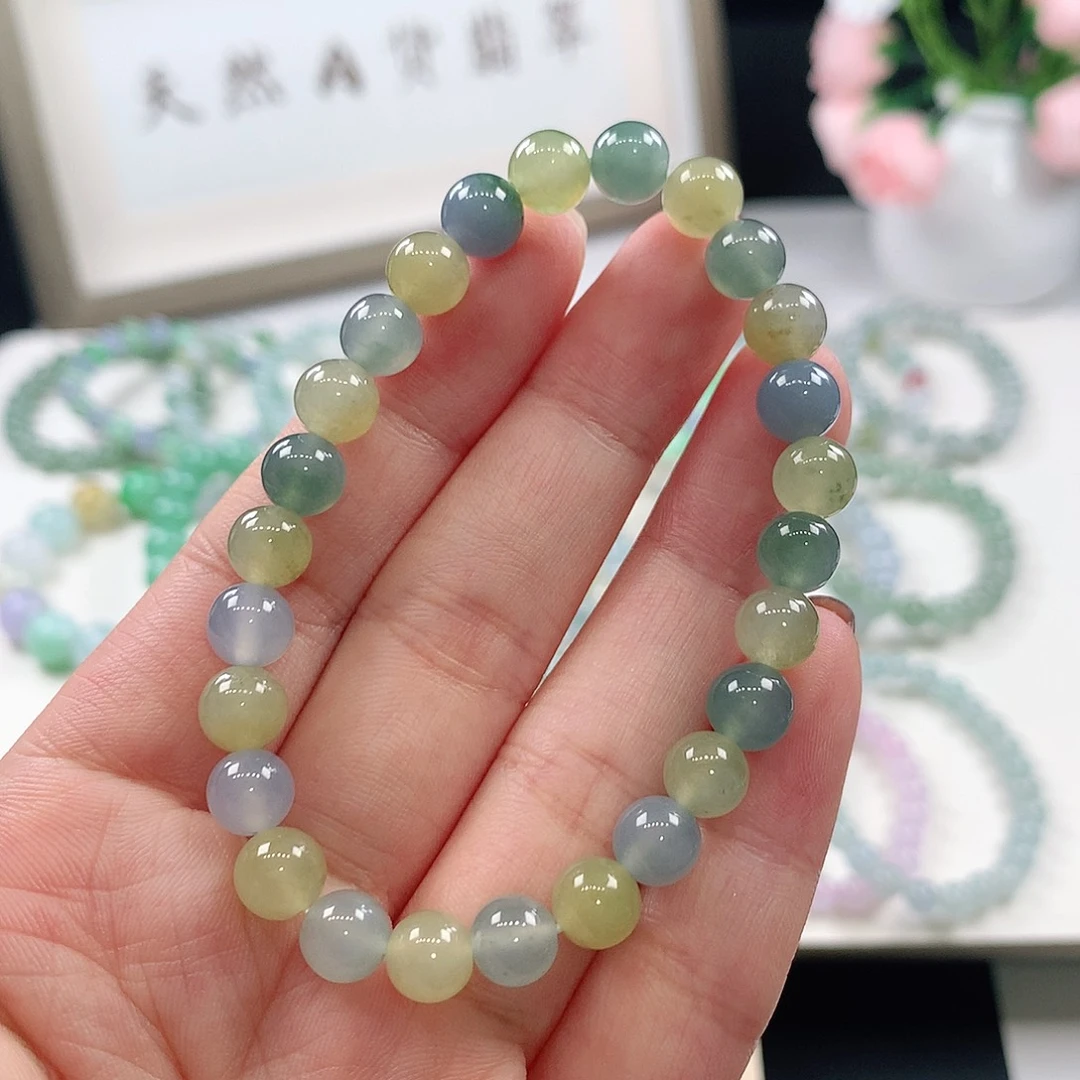 翡翠未镶嵌手链7mm