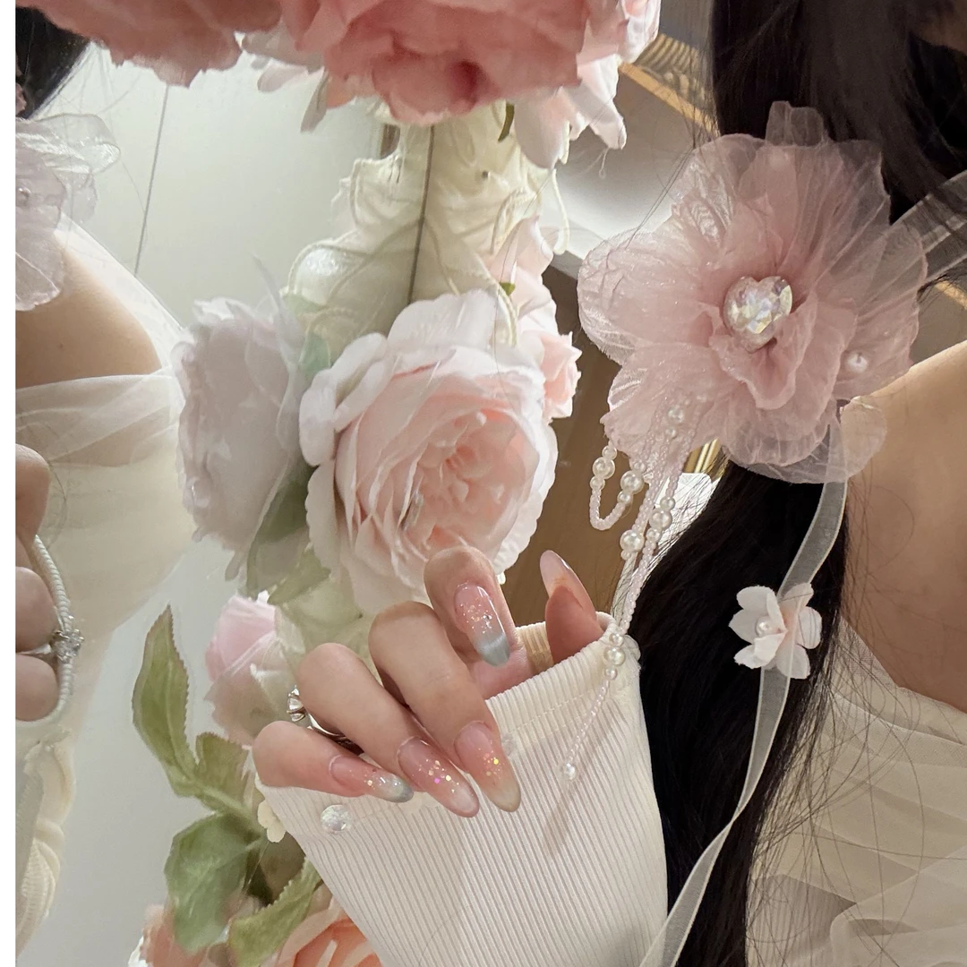 韩十一原创设计粉纱电话线