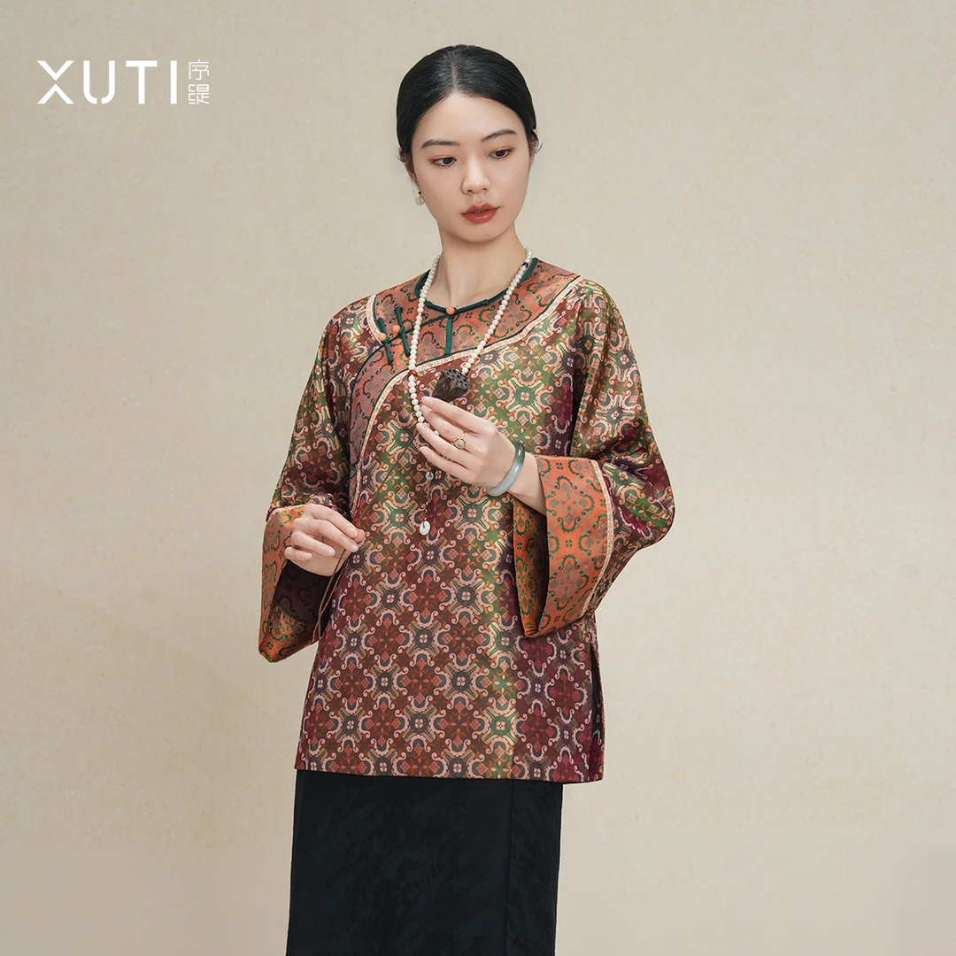 序缇非遗蜀锦100%桑蚕丝新中式上衣女2026早春新款H116-27566