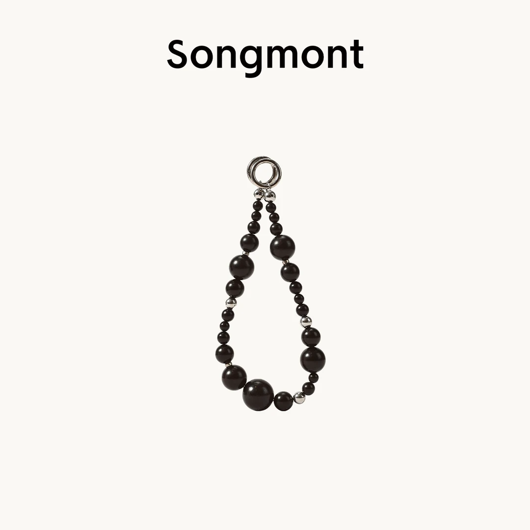 Songmont山下有檀木珠挂链时尚高级感挂饰包包挂件配饰