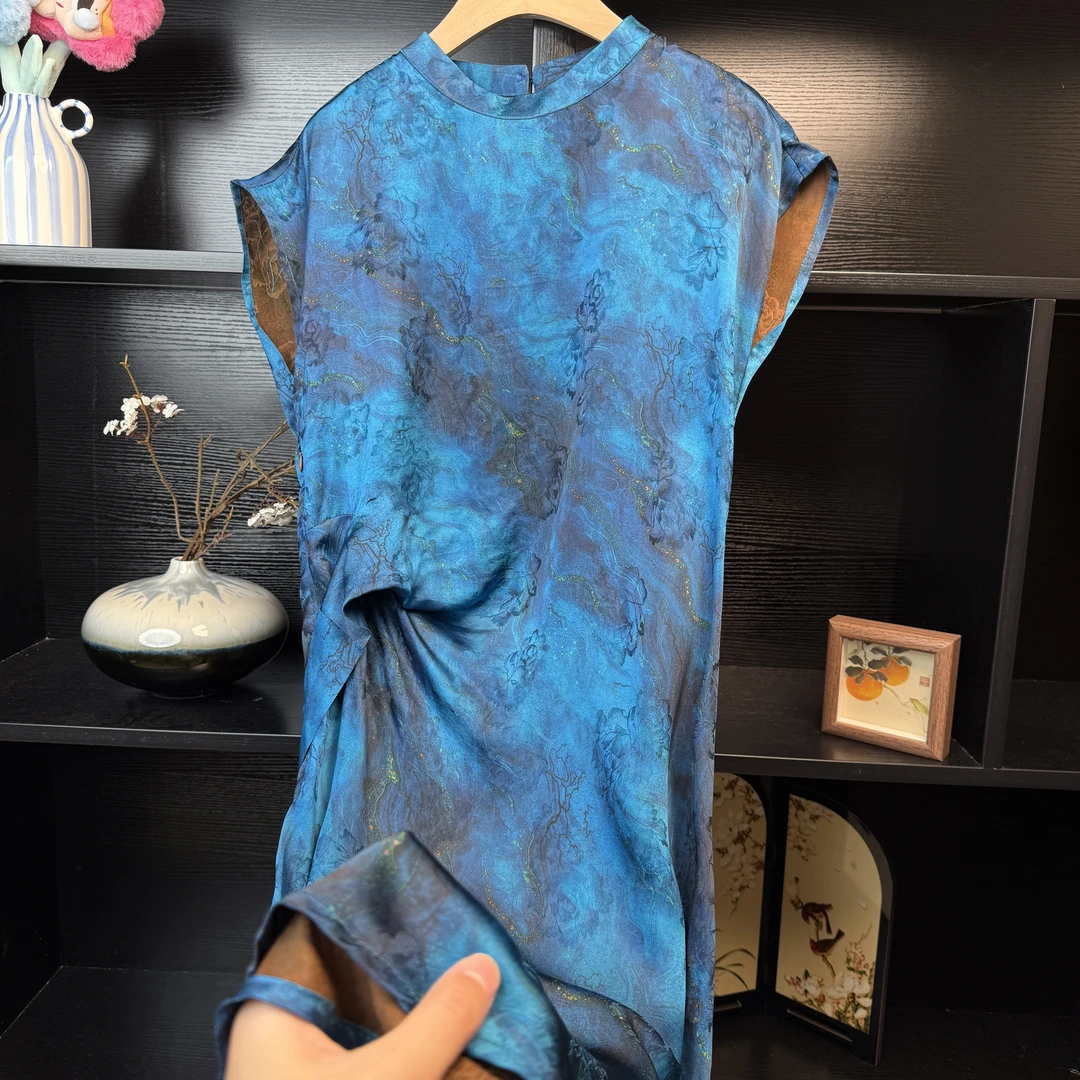 【星河裙】中式复古提花连衣裙2649