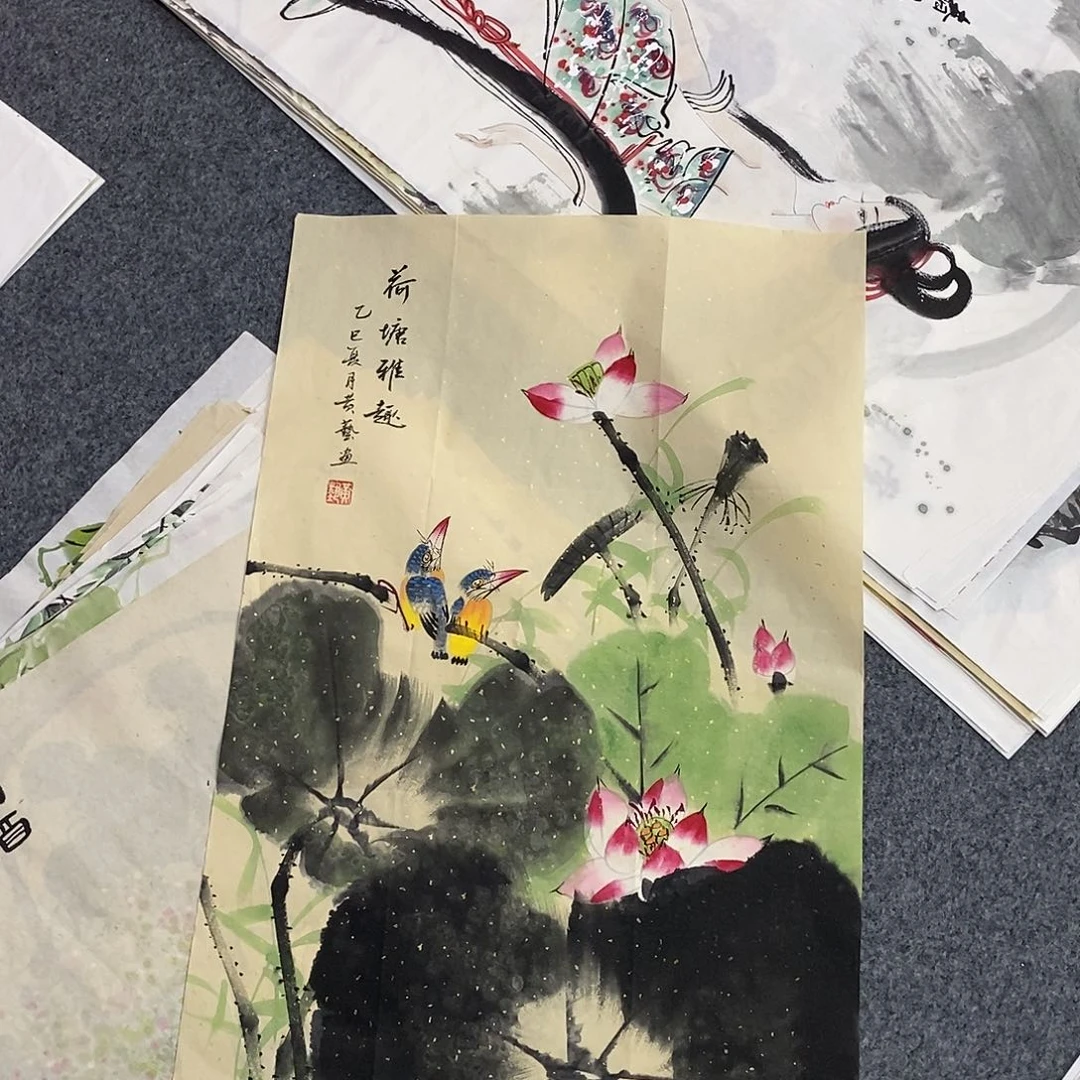 国画画画真的画画