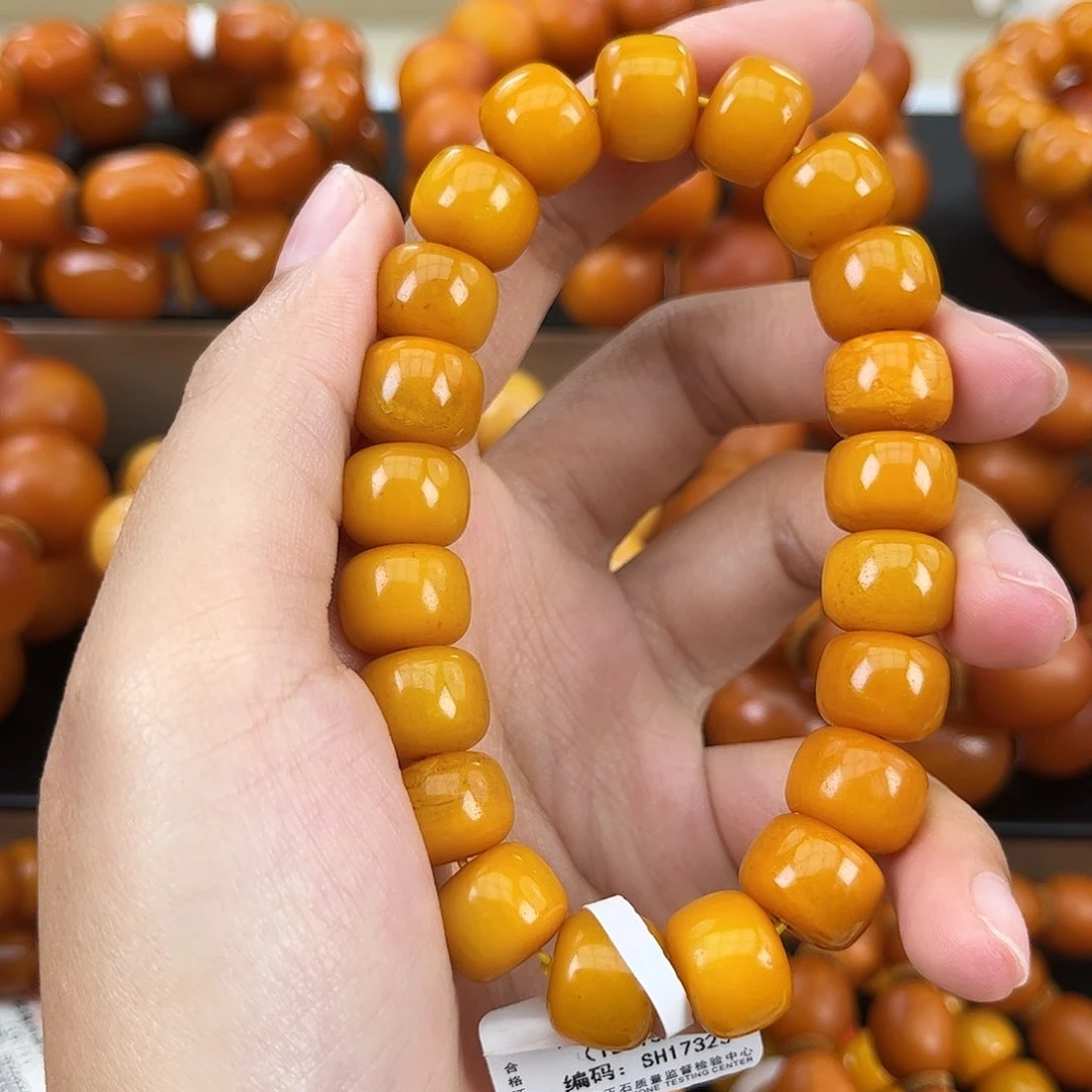 琥珀颈饰未镶嵌蜜蜡