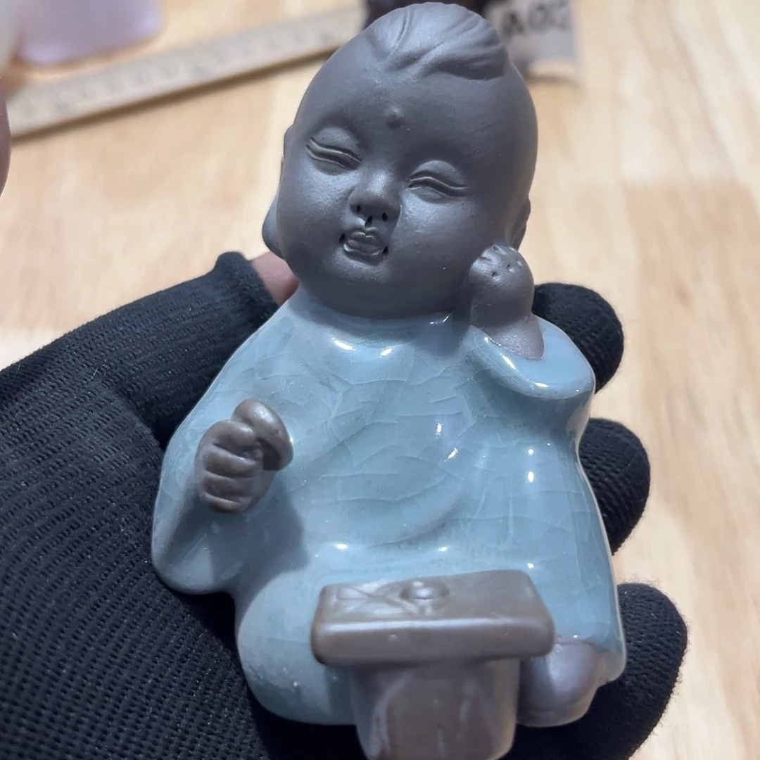 瓷片茶摆件工艺品摆件666