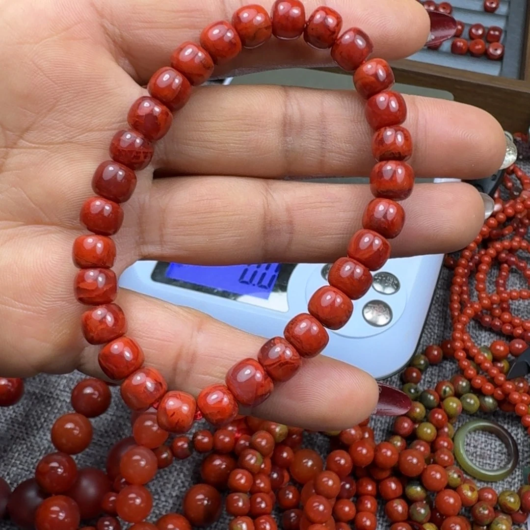 南红玛瑙未镶嵌手链