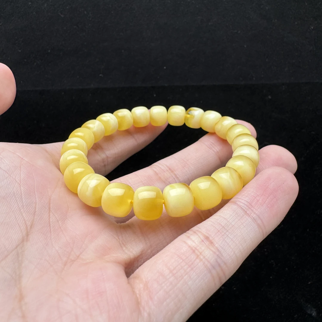 Y8115【精工归圆老型9*8mm】天然蜜蜡手串北京抖音基地先鉴后发货