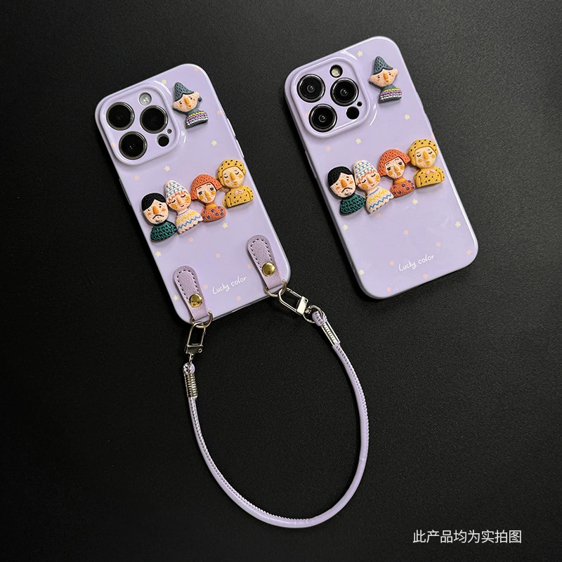 波点星星紫色菲林软壳适用iPhone苹果16手机壳华为oppo小米vivo新