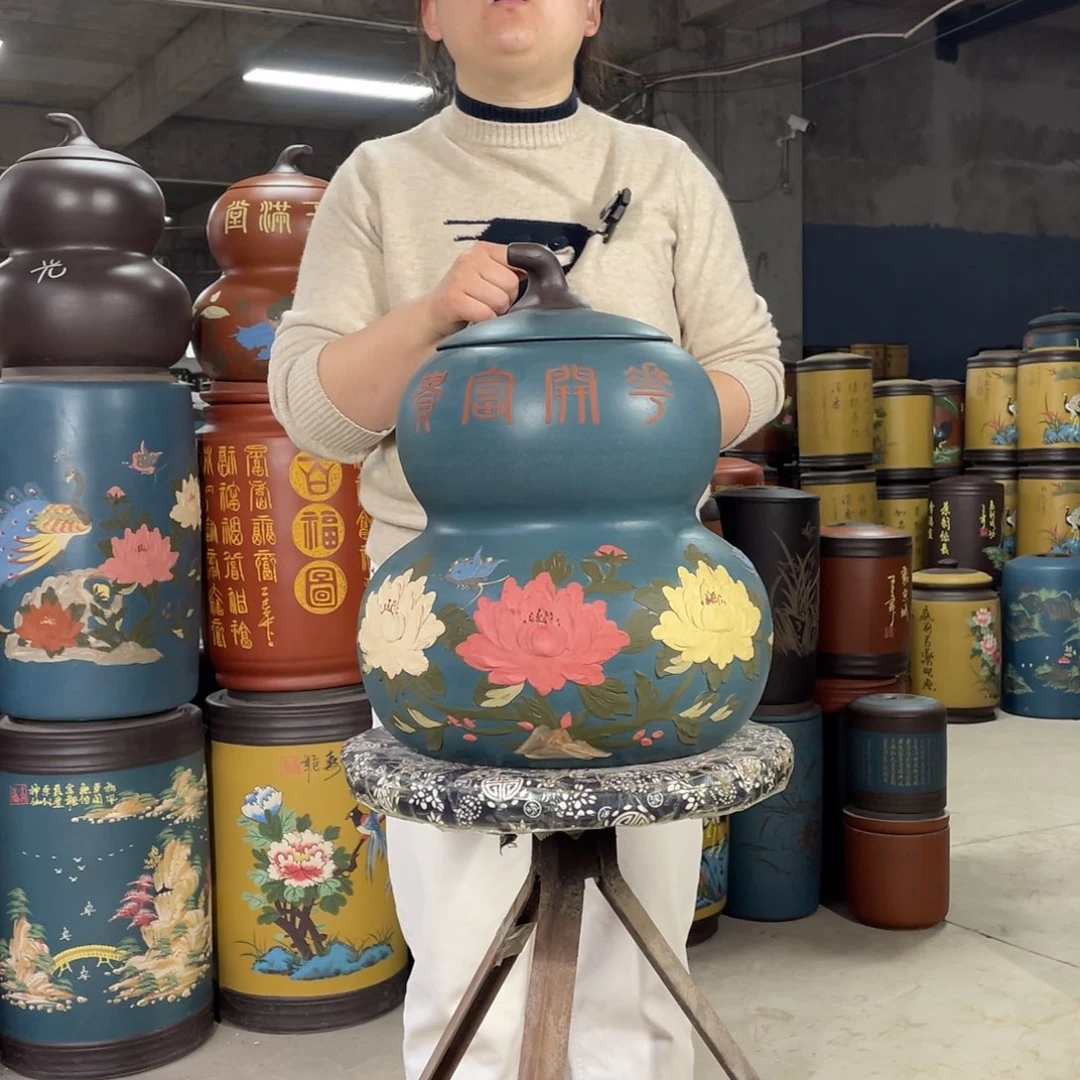 宜兴原矿紫砂茶叶罐