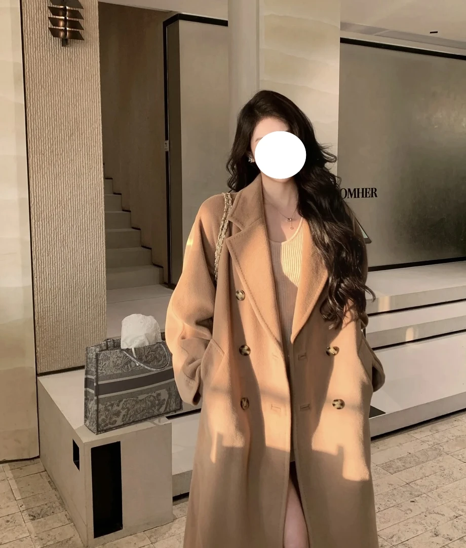 【Barb Ran】M家羊绒大衣女款2025新款经典中长款毛呢外套